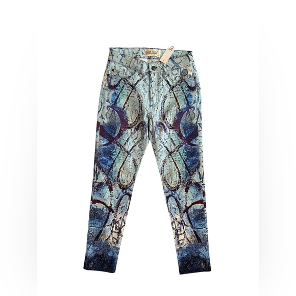 NWT Dolcezza Mid Rise Pattern Jeans - Picture 2 of 5